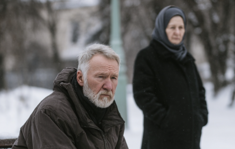 The son drove his father out of the house at his wife’s demand… But one winter afternoon in the park changed everything.