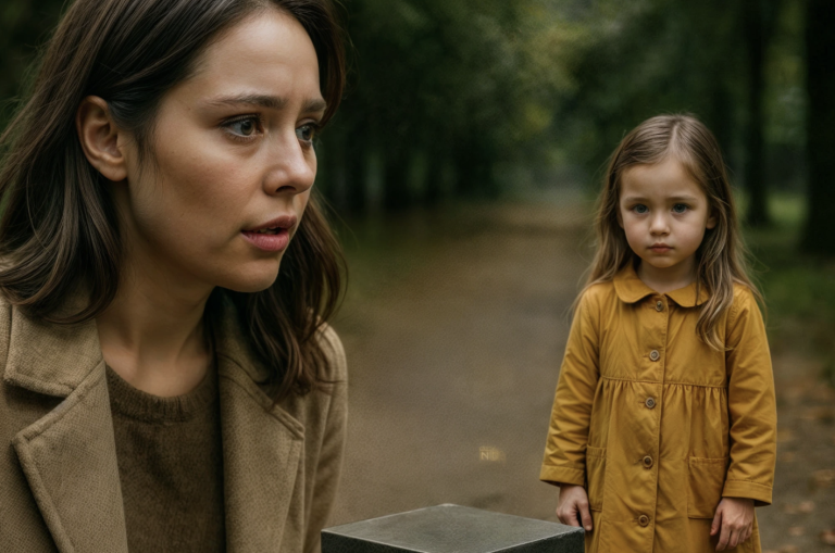 Strolling through the park, Kira suddenly spotted her sister-in-law’s daughter and froze. The little girl was standing all alone by a strange cardboard box.